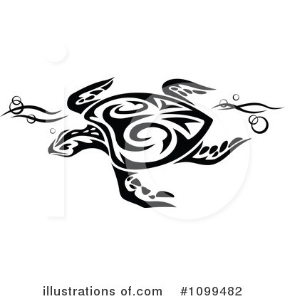 Sea Turtle Clipart #1099482 by Vector Tradition SM