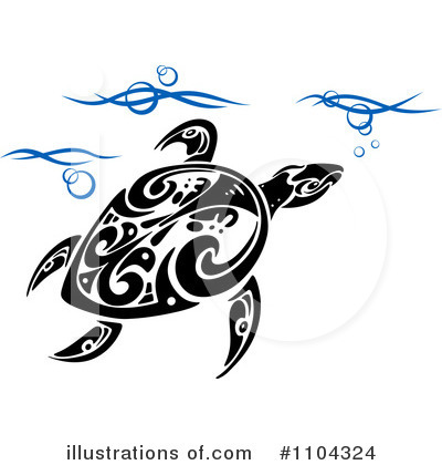 Royalty-Free (RF) Sea Turtle Clipart Illustration by Vector Tradition SM - Stock Sample #1104324