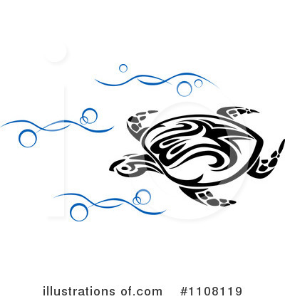 Royalty-Free (RF) Sea Turtle Clipart Illustration by Vector Tradition SM - Stock Sample #1108119