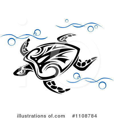 Royalty-Free (RF) Sea Turtle Clipart Illustration by Vector Tradition SM - Stock Sample #1108784