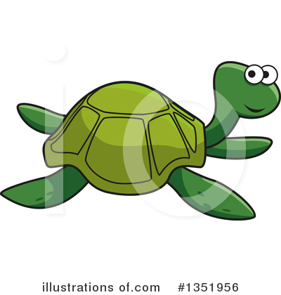 Sea Turtle Clipart #1351956 by Vector Tradition SM
