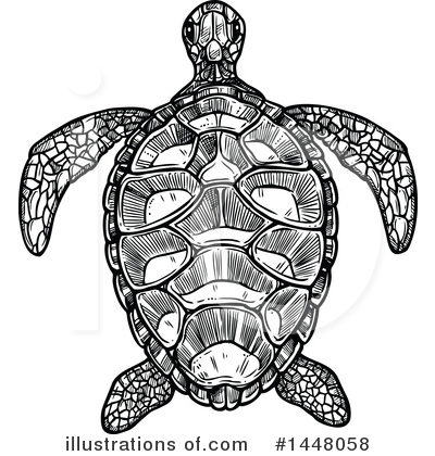 Royalty-Free (RF) Sea Turtle Clipart Illustration by Vector Tradition SM - Stock Sample #1448058