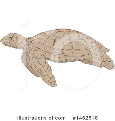 Sea Turtle Clipart #1462618 by patrimonio