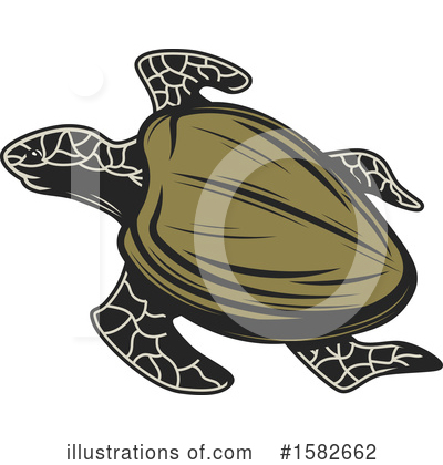 Sea Turtle Clipart #1582662 by Vector Tradition SM