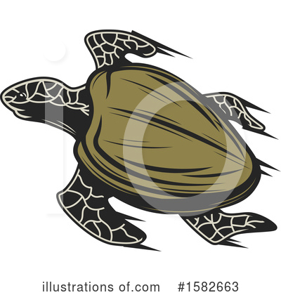 Sea Turtle Clipart #1582663 by Vector Tradition SM