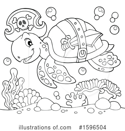 Royalty-Free (RF) Sea Turtle Clipart Illustration by visekart - Stock Sample #1596504