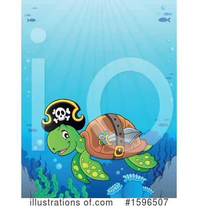 Royalty-Free (RF) Sea Turtle Clipart Illustration by visekart - Stock Sample #1596507