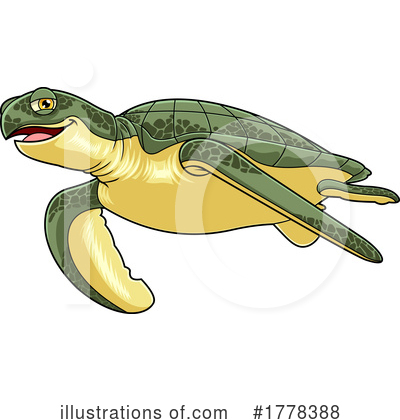 Royalty-Free (RF) Sea Turtle Clipart Illustration by Hit Toon - Stock Sample #1778388