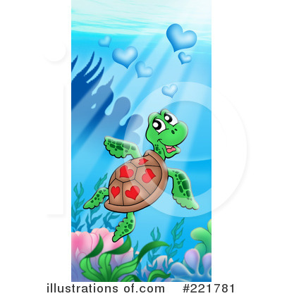 Royalty-Free (RF) Sea Turtle Clipart Illustration by visekart - Stock Sample #221781