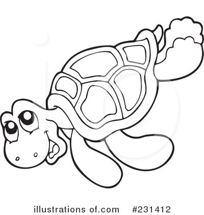 Royalty-Free (RF) Sea Turtle Clipart Illustration by visekart - Stock Sample #231412