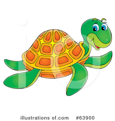 Royalty-Free (RF) Sea Turtle Clipart Illustration by Alex Bannykh - Stock Sample #63900