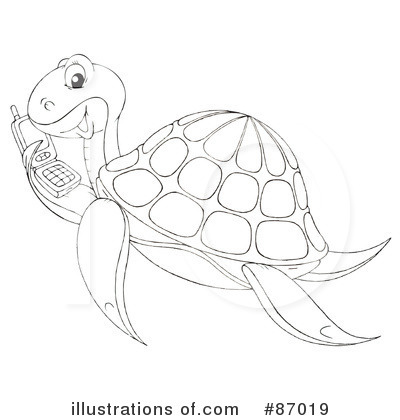 Royalty-Free (RF) Sea Turtle Clipart Illustration by Alex Bannykh - Stock Sample #87019