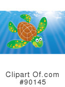 Sea Turtle Clipart #90145 by Alex Bannykh