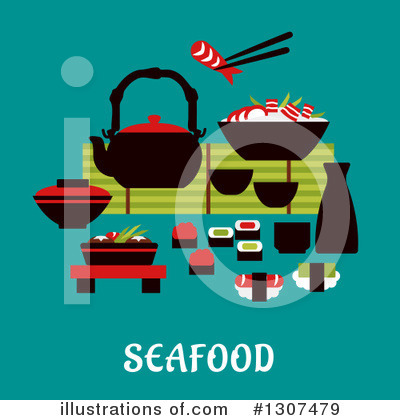 Royalty-Free (RF) Seafood Clipart Illustration by Vector Tradition SM - Stock Sample #1307479