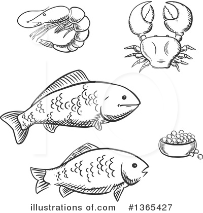 Royalty-Free (RF) Seafood Clipart Illustration by Vector Tradition SM - Stock Sample #1365427