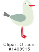 Seagull Clipart #1408915 by Melisende Vector