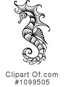 Seahorse Clipart #1099505 by Vector Tradition SM