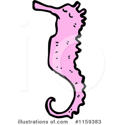 Pink Seahorse Clipart #1159383 by lineartestpilot
