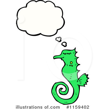 Royalty-Free (RF) Seahorse Clipart Illustration by lineartestpilot - Stock Sample #1159402