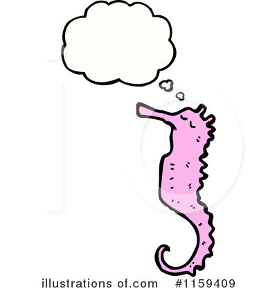 Pink Seahorse Clipart #1159409 by lineartestpilot