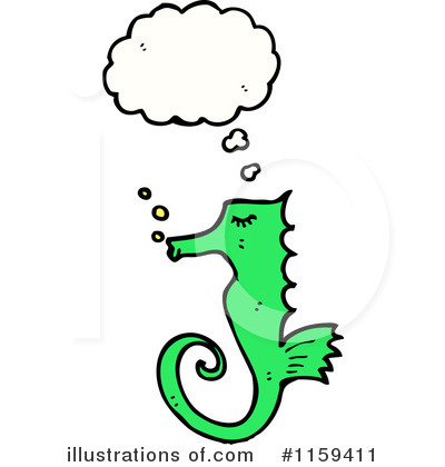 Royalty-Free (RF) Seahorse Clipart Illustration by lineartestpilot - Stock Sample #1159411