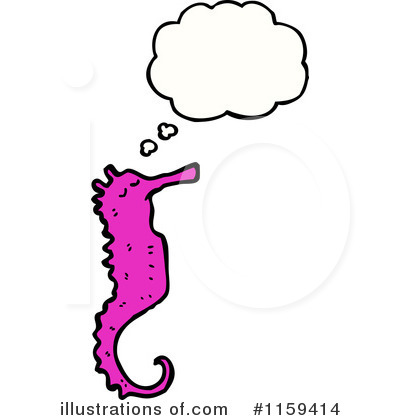 Royalty-Free (RF) Seahorse Clipart Illustration by lineartestpilot - Stock Sample #1159414