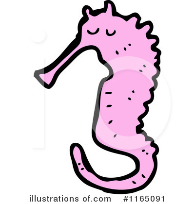 Pink Seahorse Clipart #1165091 by lineartestpilot