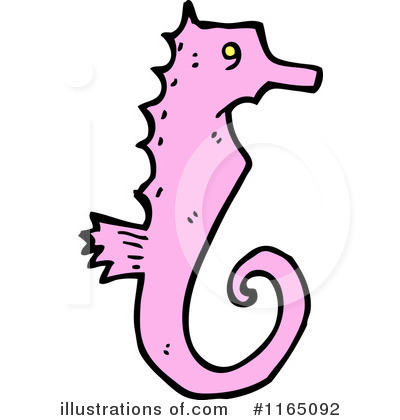 Pink Seahorse Clipart #1165092 by lineartestpilot