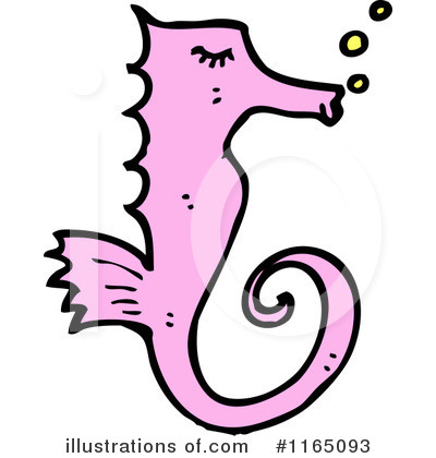 Pink Seahorse Clipart #1165093 by lineartestpilot