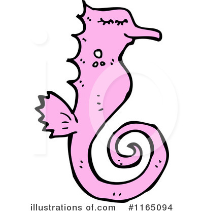 Pink Seahorse Clipart #1165094 by lineartestpilot