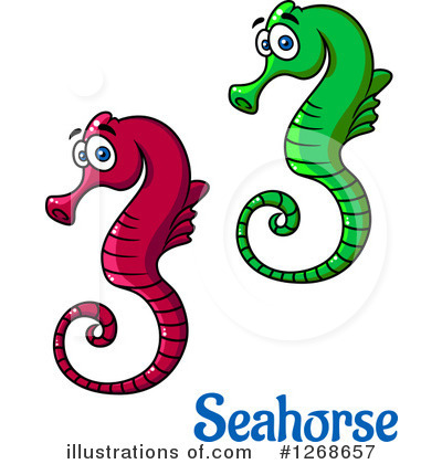 Royalty-Free (RF) Seahorse Clipart Illustration by Vector Tradition SM - Stock Sample #1268657