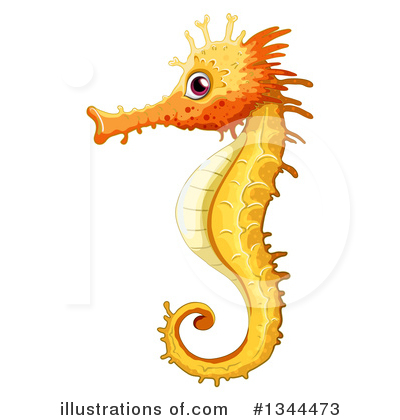 Royalty-Free (RF) Seahorse Clipart Illustration by Graphics RF - Stock Sample #1344473