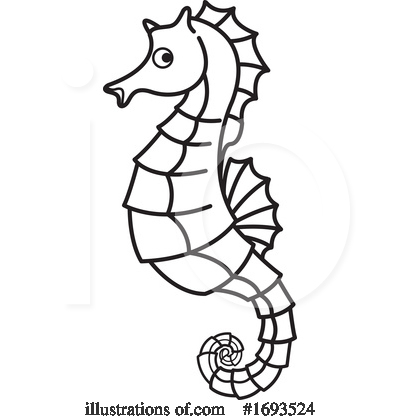 Royalty-Free (RF) Seahorse Clipart Illustration by Lal Perera - Stock Sample #1693524