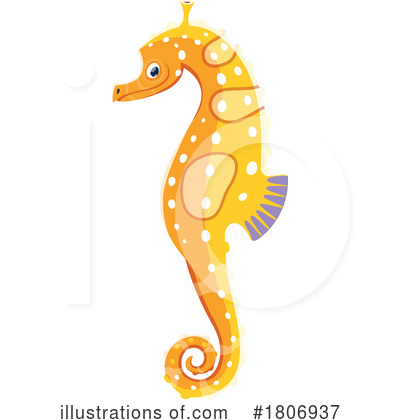 Royalty-Free (RF) Seahorse Clipart Illustration by Vector Tradition SM - Stock Sample #1806937
