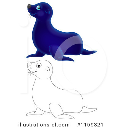 Royalty-Free (RF) Seal Clipart Illustration by Alex Bannykh - Stock Sample #1159321