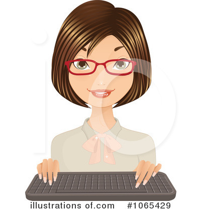 Royalty-Free (RF) Secretary Clipart Illustration by Melisende Vector - Stock Sample #1065429