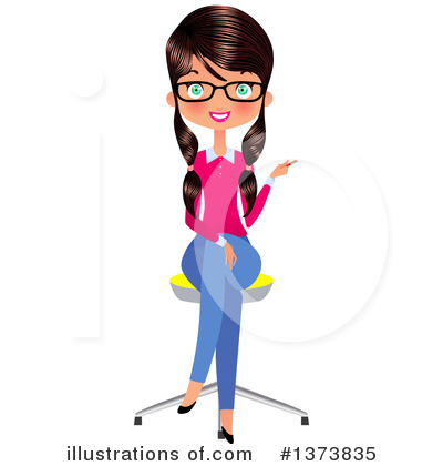 Receptionist Clipart #1373835 by Melisende Vector