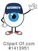 Security Guard Eyeball Clipart #1413951 by Hit Toon