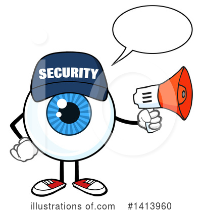 Royalty-Free (RF) Security Guard Eyeball Clipart Illustration by Hit Toon - Stock Sample #1413960