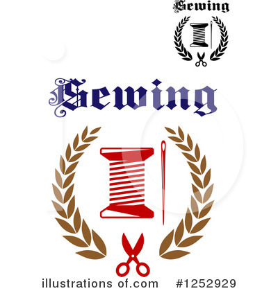 Royalty-Free (RF) Sewing Clipart Illustration by Vector Tradition SM - Stock Sample #1252929