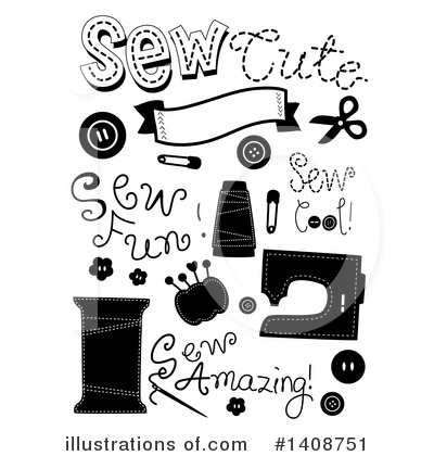 Royalty-Free (RF) Sewing Clipart Illustration by BNP Design Studio - Stock Sample #1408751