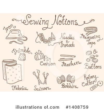 Royalty-Free (RF) Sewing Clipart Illustration by BNP Design Studio - Stock Sample #1408759