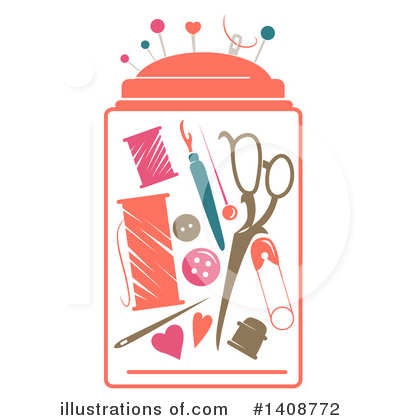 Royalty-Free (RF) Sewing Clipart Illustration by BNP Design Studio - Stock Sample #1408772
