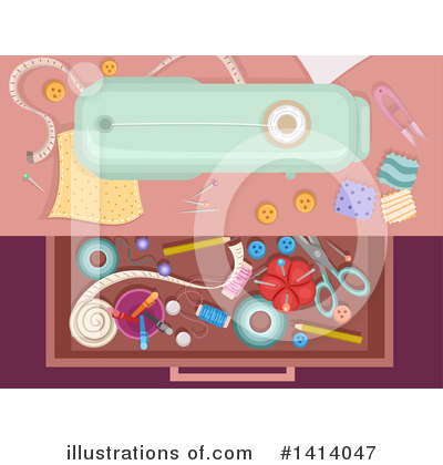 Royalty-Free (RF) Sewing Clipart Illustration by BNP Design Studio - Stock Sample #1414047