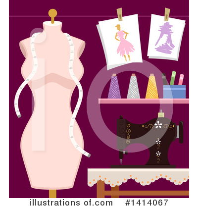 Royalty-Free (RF) Sewing Clipart Illustration by BNP Design Studio - Stock Sample #1414067