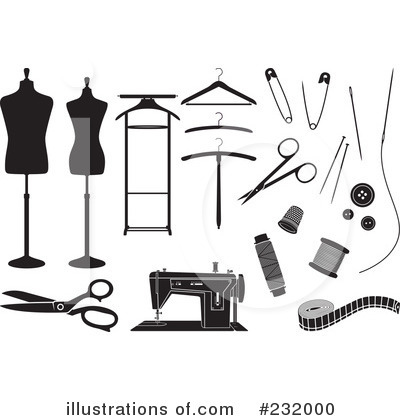 Royalty-Free (RF) Sewing Clipart Illustration by Frisko - Stock Sample #232000