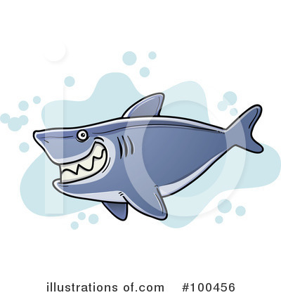 Royalty-Free (RF) Shark Clipart Illustration by Qiun - Stock Sample #100456
