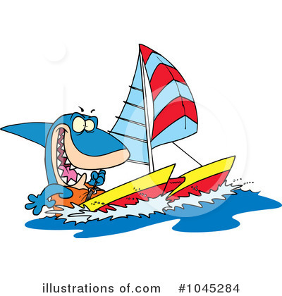 Royalty-Free (RF) Shark Clipart Illustration by toonaday - Stock Sample #1045284