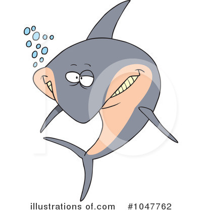 Royalty-Free (RF) Shark Clipart Illustration by toonaday - Stock Sample #1047762