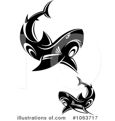 Royalty-Free (RF) Shark Clipart Illustration by Vector Tradition SM - Stock Sample #1063717